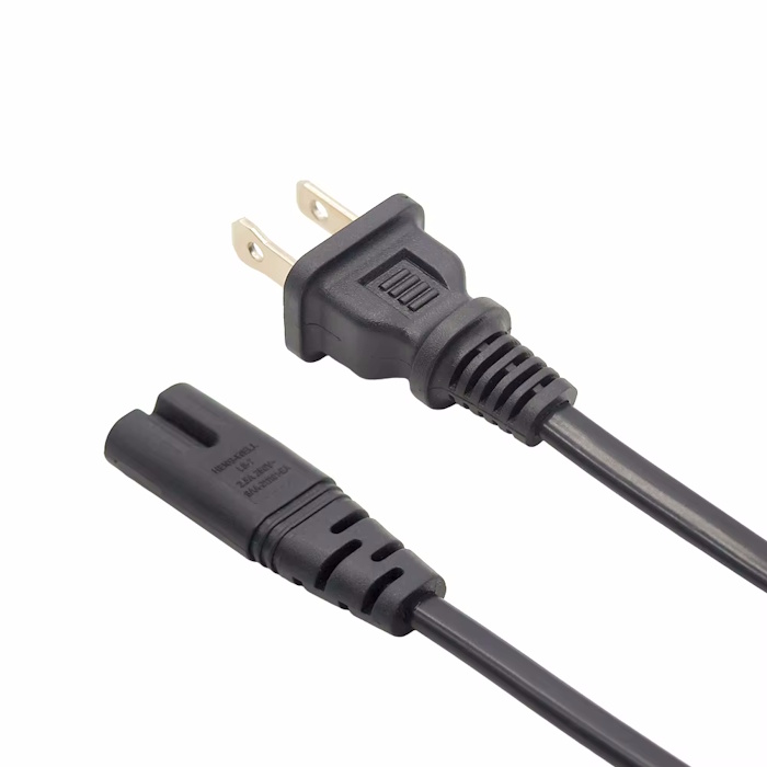 6ft Flat Figure 8 AC Power Cord for radios, PlayStation console