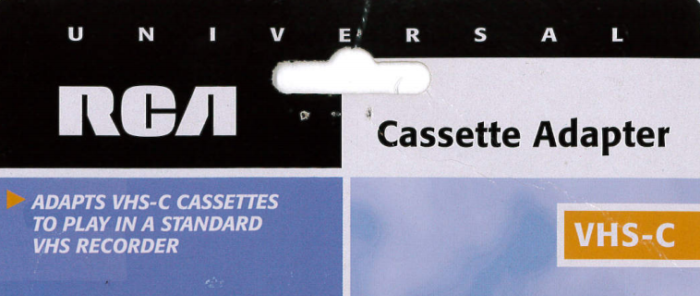 RCA Cassette Adapter VHS-C