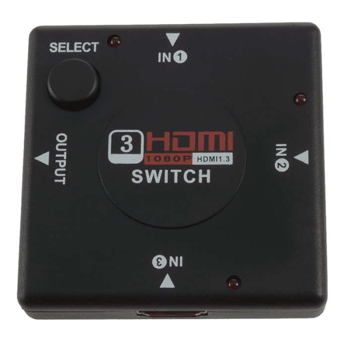3 Port HDMI Selector Switch Hub Box