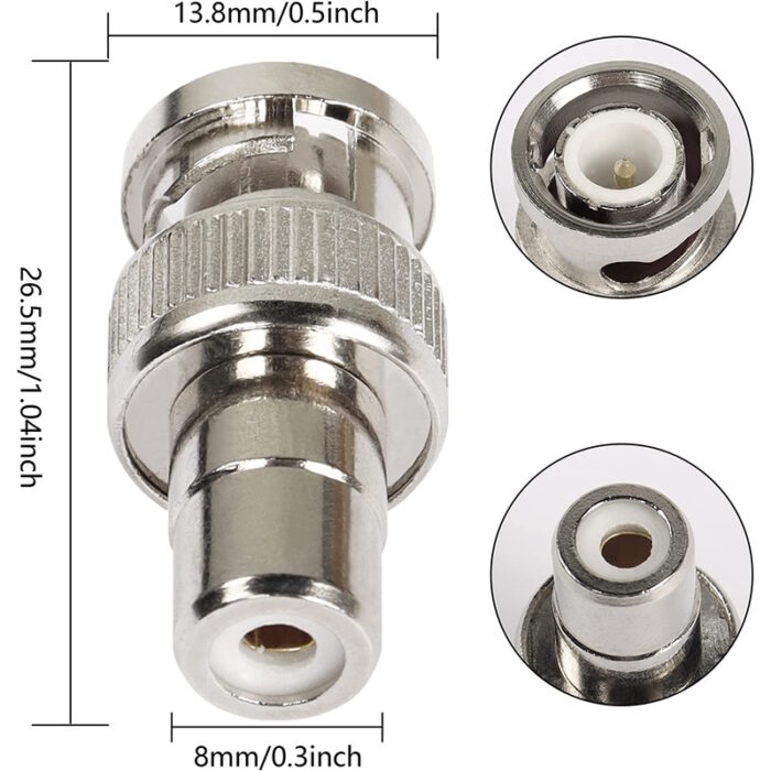 bnc male to female rca connector adapter