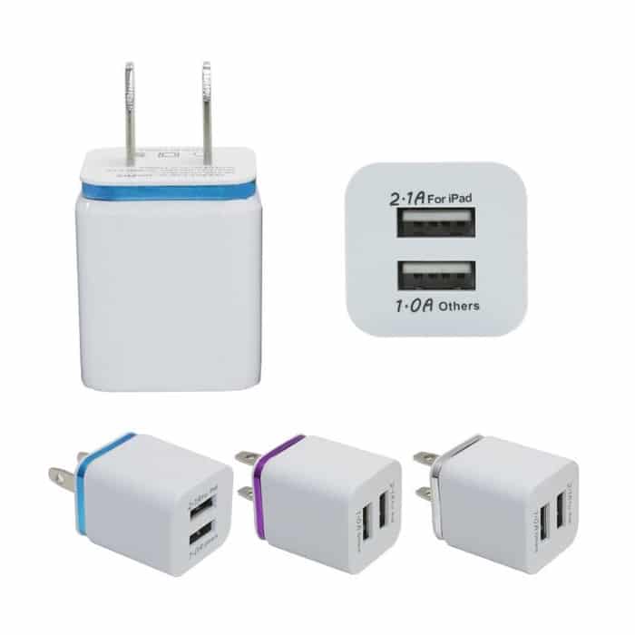 Dual USB Phone AC Adapter Charger
