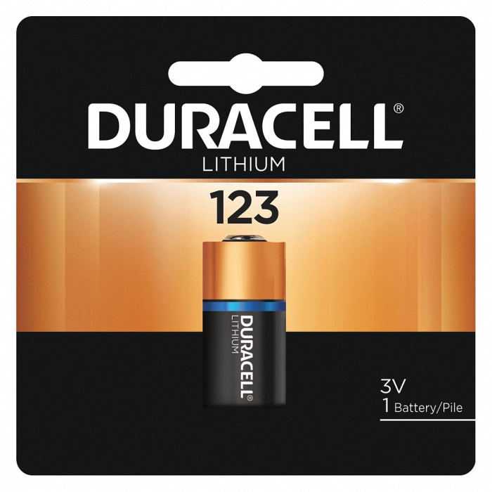 duracell 123 battery 3V lithium