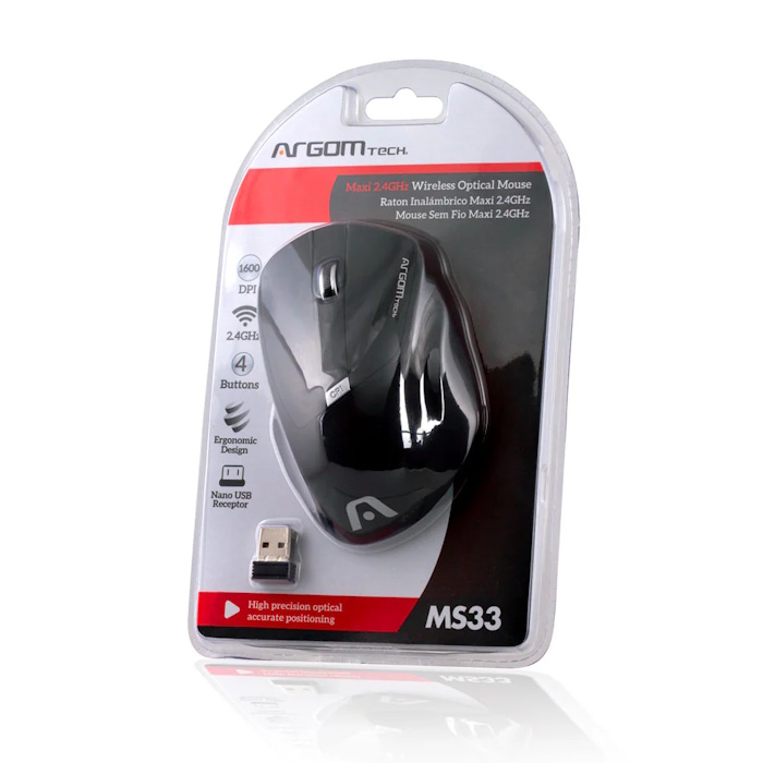 Argom Tech USB Wireless Mouse 2.4GHz MS33