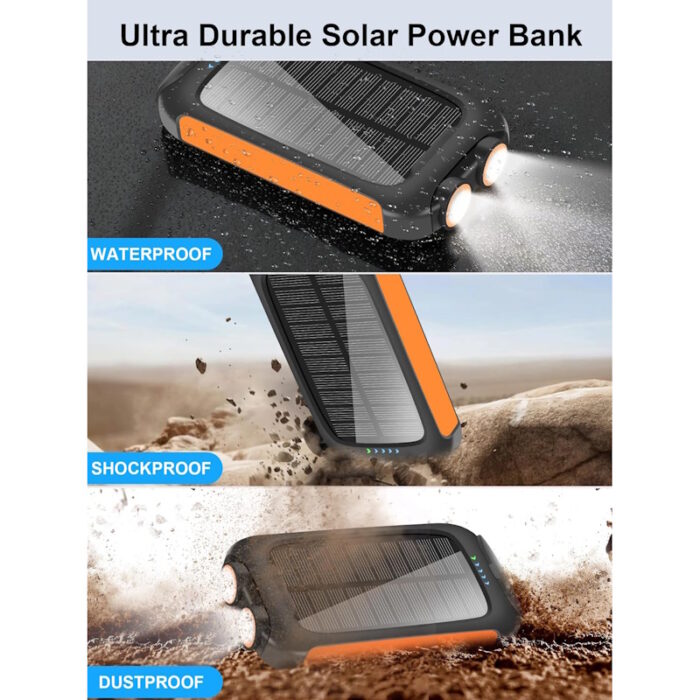 Solar Powerbank Charger 38800mAh Waterproof USB C Fast Charge
