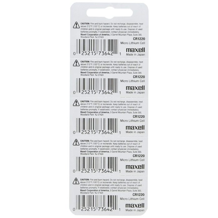 CR1220 micro lithium Cell maxell