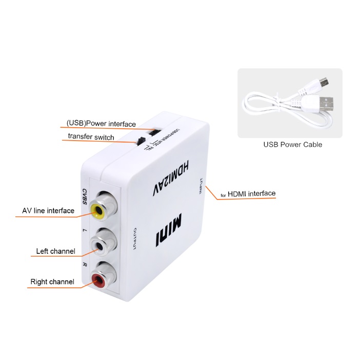 HDMI to AV/ RCA Converter Adapter HDMI2AV - SAWH'S