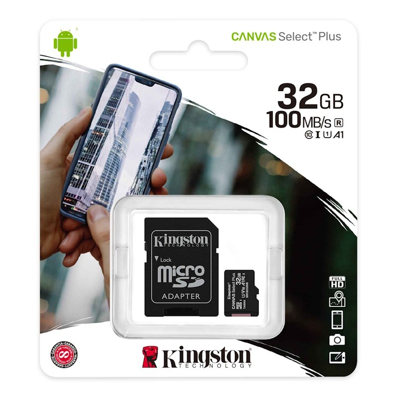 Kingston Micro SD Memory Card 16GB, 32GB, 64GB - 32GB