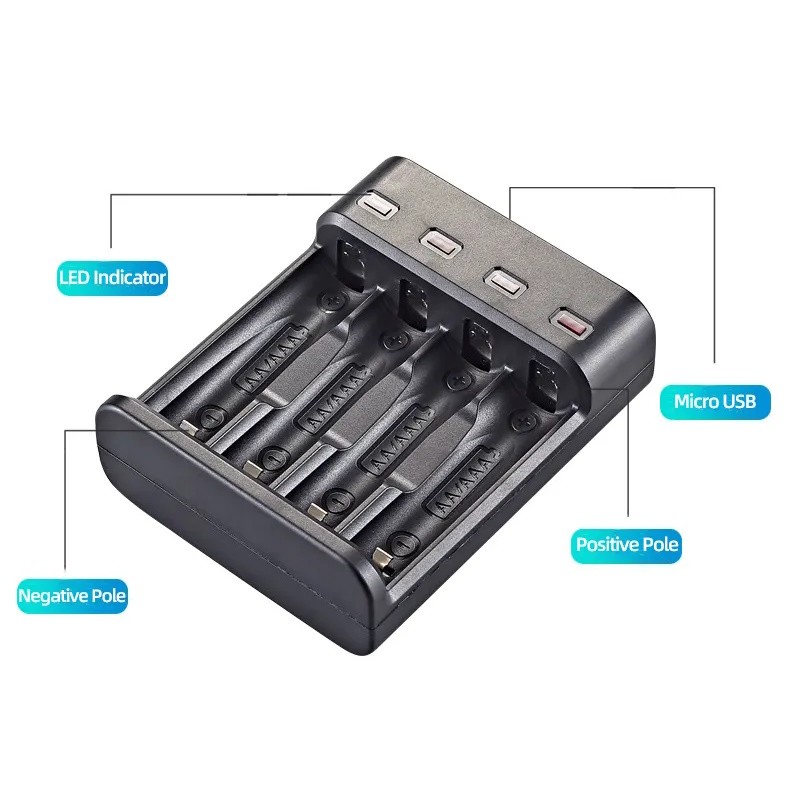 Universal USB Fast Battery Charger For AA AAA Rechargeable Batteries - 2 Year Warranty (UK Seller)