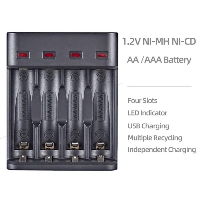 USB Rechargeable Battery Charger AAA AA