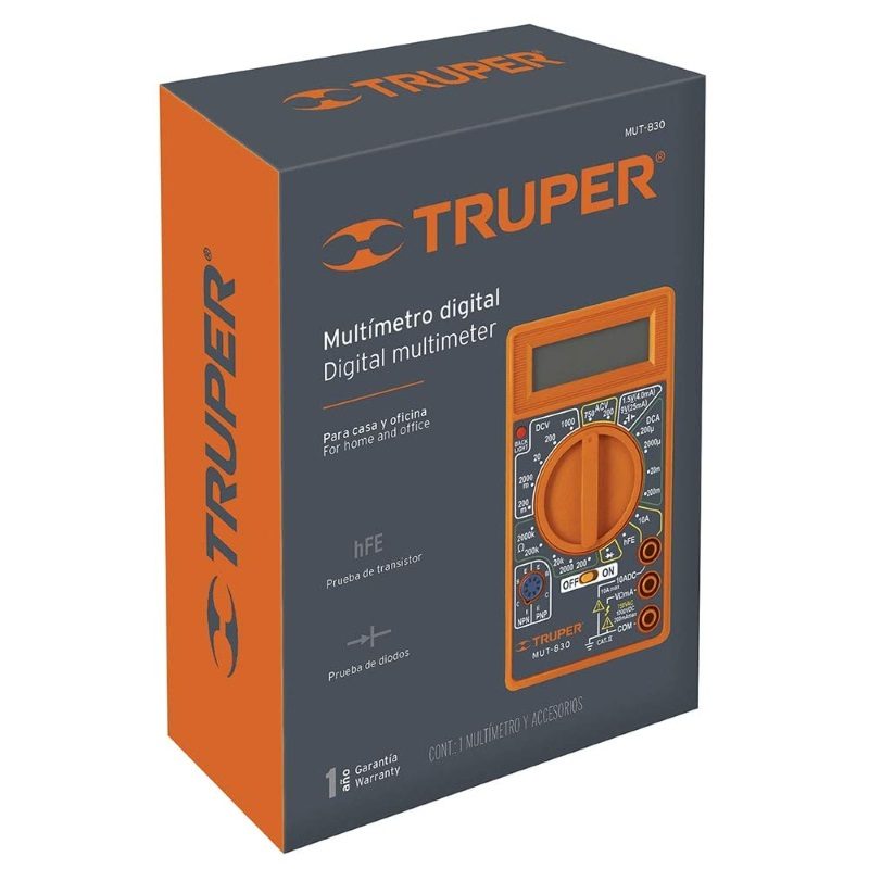 TRUPER MUT-830 Light-Duty Digital Multimeter