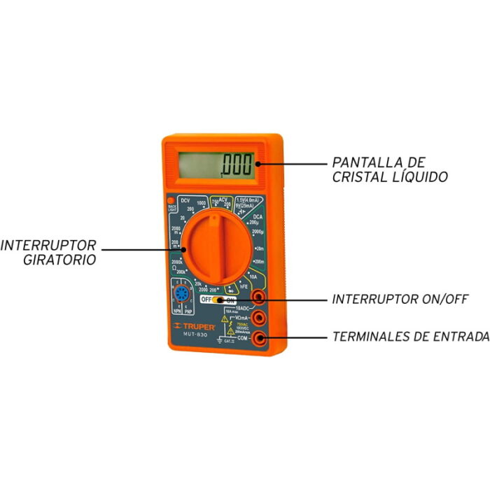 Truper Multimeter Digital small MUT-830