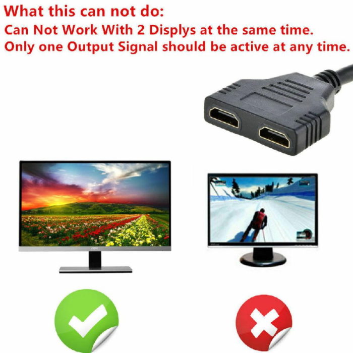 2 Way HDMI Splitter adapter