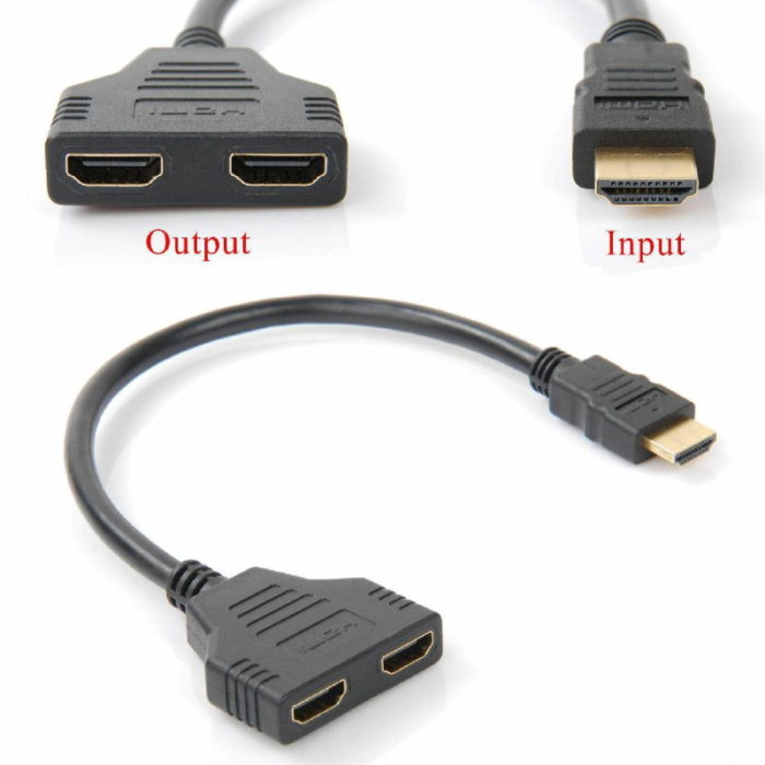2 Way HDMI Splitter adapter