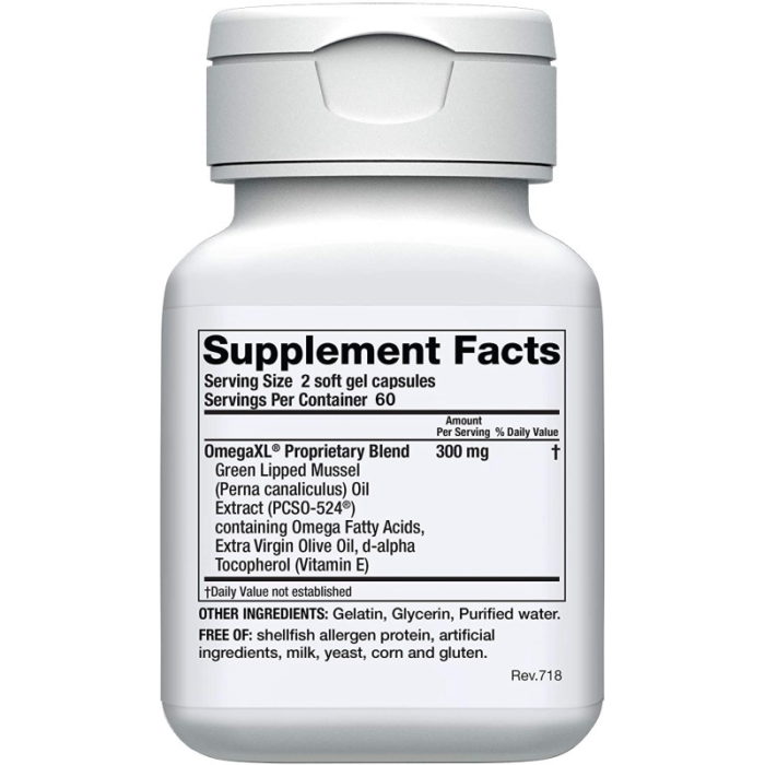 omega xl Great HealthWorks Supplement Facts