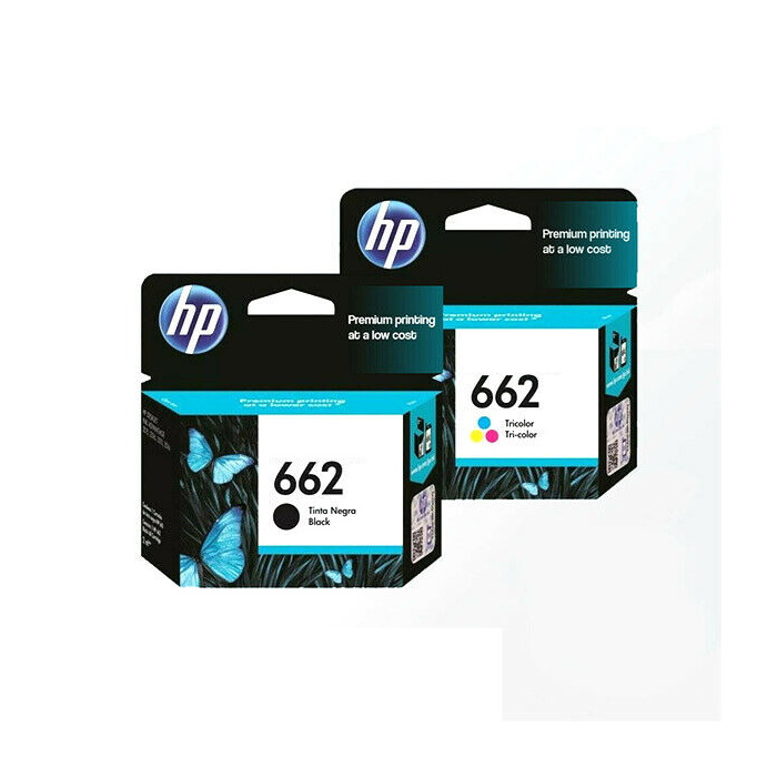 hp ink 662 tri-colour and black