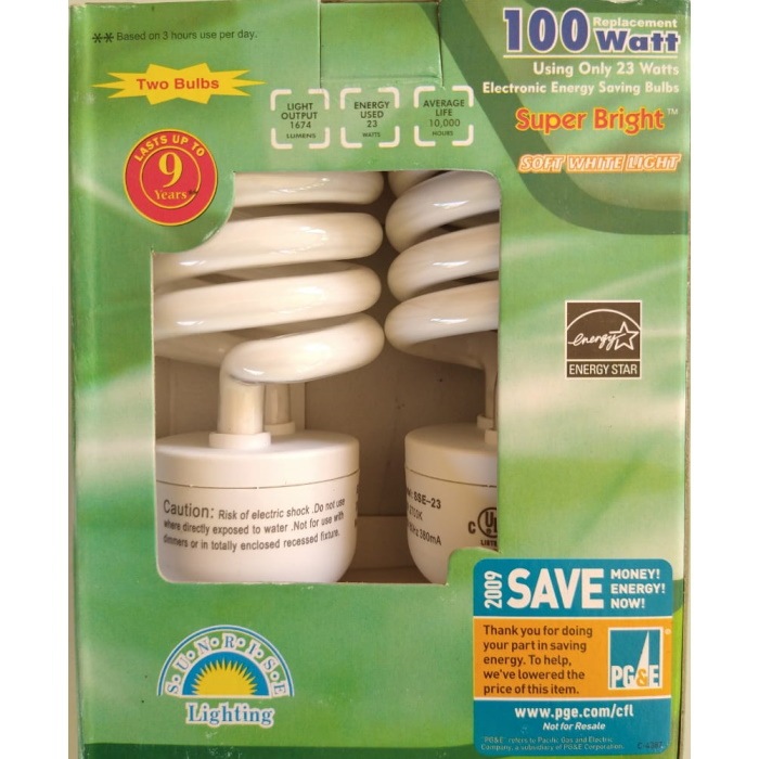 electronic energy saving bulbs