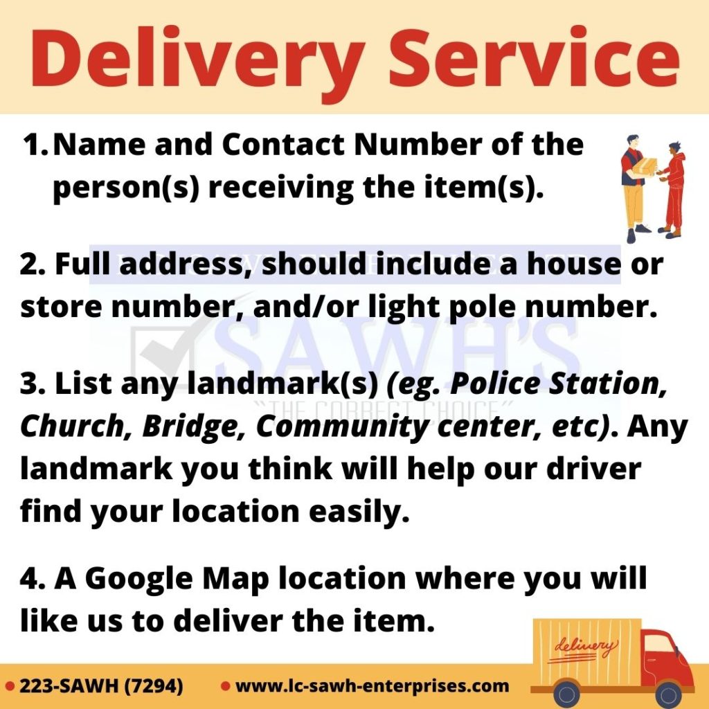 Delivery Available Service