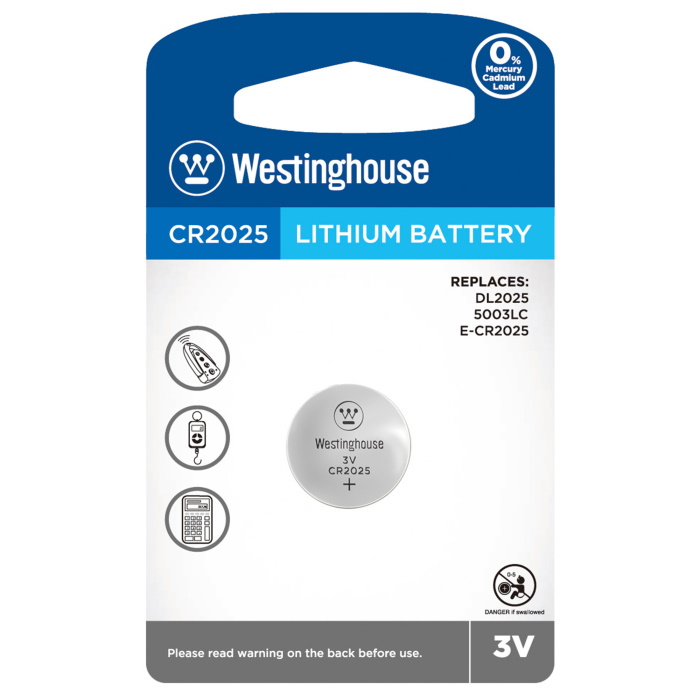 westinghouse CR2025 lithium battery