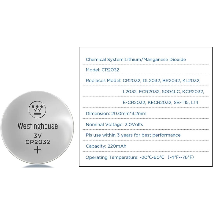 Wistinghouse pile CR2016 Lithium 3v