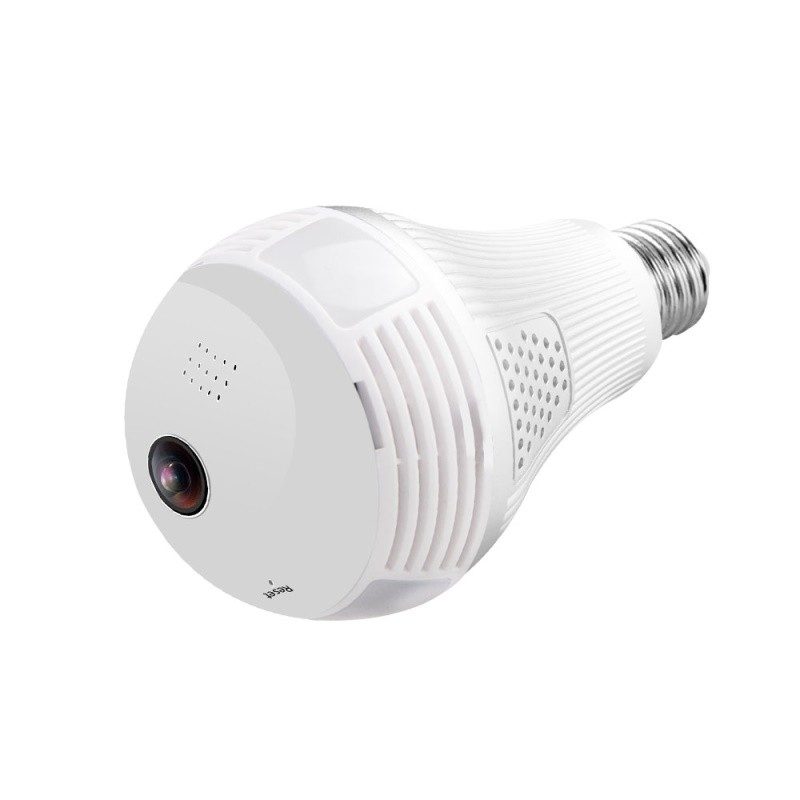 360 Degree LED Light 1080P Wireless Panoramic Home Security WiFi CCTV Fisheye IP Camera Two Ways Audio Bulb Lamp Camera