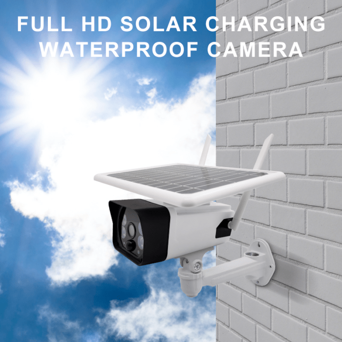 Outdoor Solar Camera Wifi Powered Security Video Surveillance Wireless CCTV 1080P HD PIR Detection CCTV