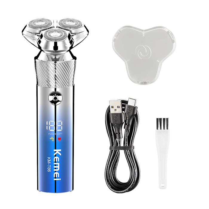 KEMEI KM-T86 – Razor USB Rechargeable Razor Professional Razor Machine Three Blade Razor Electric Facial Shaver KEMEI KM-T86 - Razor USB Rechargeable Razor Professional Razor Machine Three Blade Razor Electric Facial Shaver