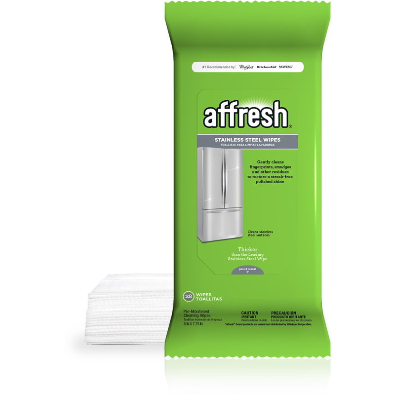 affresh machine stainless steel cleaning wipes pack