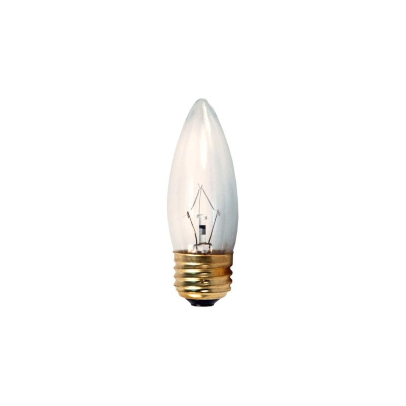 Torpedo Light Bulbs B10 Clear Finish Medium E26 Base Soft White Decorative Chandelier Bulbs