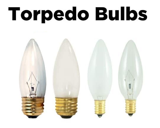 Different types torpedo light bulbs