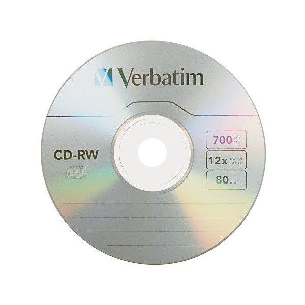 Verbatrim blank disc single Rewriteable CD-RW