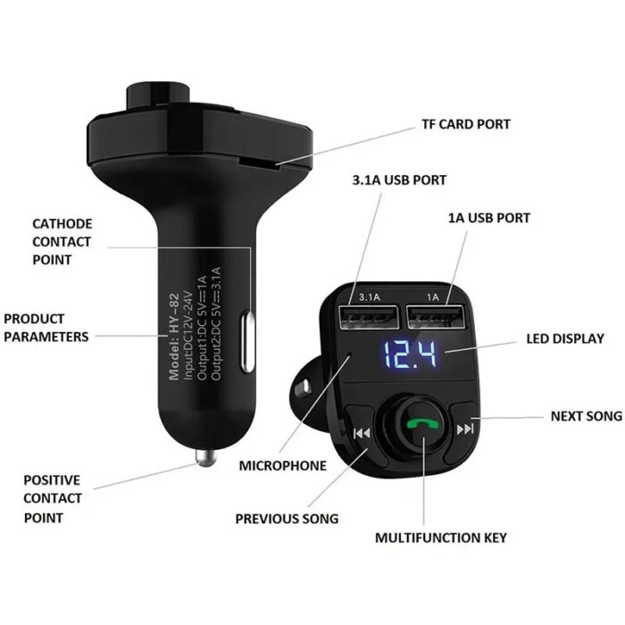 FM transmitter Bluetooth USB reading flash drive micro memory card playing