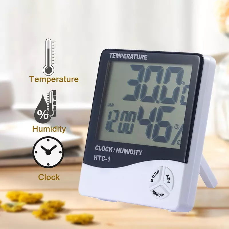 Digital Timer Thermometer Hygrometer Reading