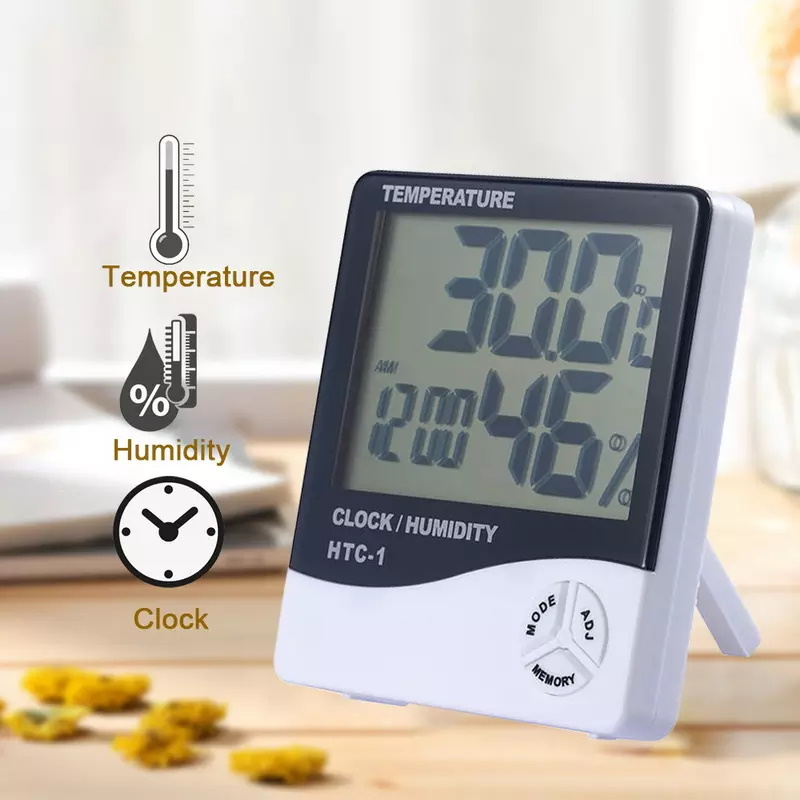 Digital Time Thermometer Hygrometer Reading - SAWH'S