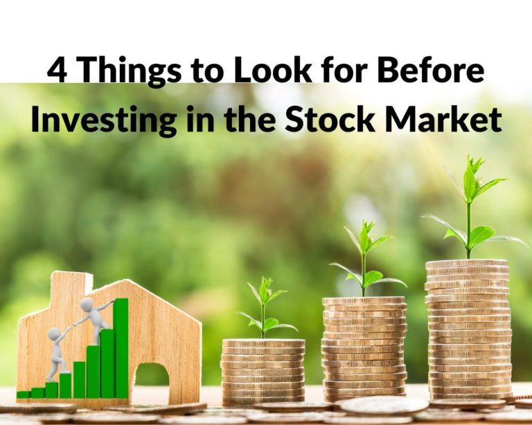 4 things to Look for Before Investing in the Stock Market