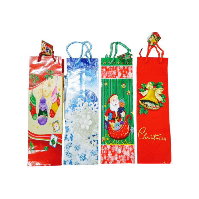 christmas gift bags for wine bottles