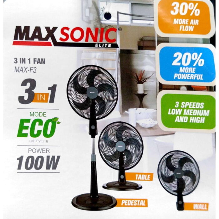 maxsonic fan 3 in 1