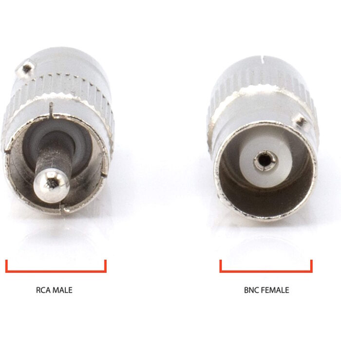 BNC Female to RCA Male Connector, Adapter, Coupler, and Converter