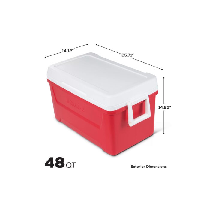 IGLOO Cooler Laguna 48 48QT 45L Ice Chest Cooler dimensions