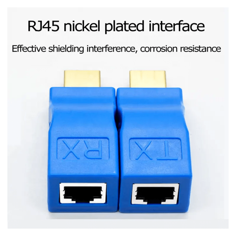 HDMI-compatible Network Extender RJ45 Ports to 30m HDMI-compatible Extension CAT-5E/6 UTP LAN Ethernet Cable Adapter