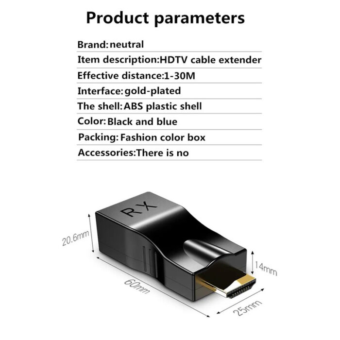 4k hd extension signal rj45 ports lan network to 30m over cat5e/6 utp lan ethernet 1080p 60hz hd extender