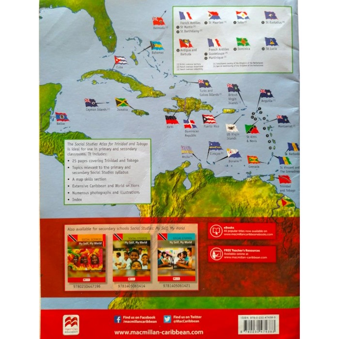 Social Studies Atlas for Trinidad and Tobago - back view