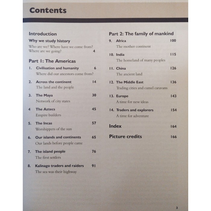 The Caribbean People 3rd Third Edition book 1 - table of contents