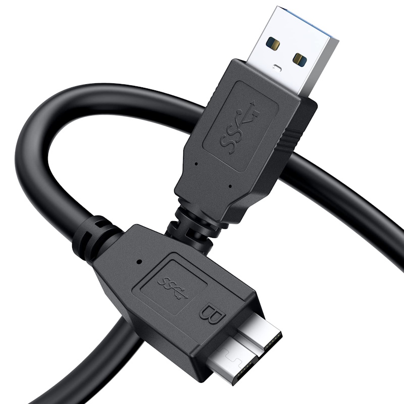 Micro USB 3.0 Cable USB 3.0 Type A Male to Micro B Cord Compatible with Samsung Galaxy S5 Note 3 Camera Hard Drive
