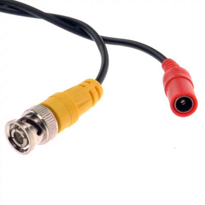 BNC Extension Security Wire Cord for CCTV Surveillance DVR System ends yellow and red