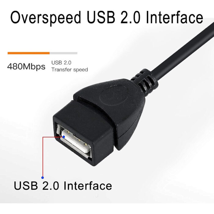Mini USB OTG Cable USB A Female to Mini USB B 5 Pin Male Adapter Cable
