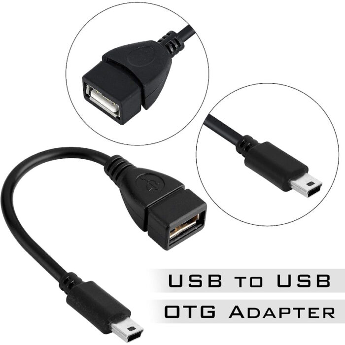 Mini USB OTG Cable USB A Female to Mini USB B 5 Pin Male Adapter Cable