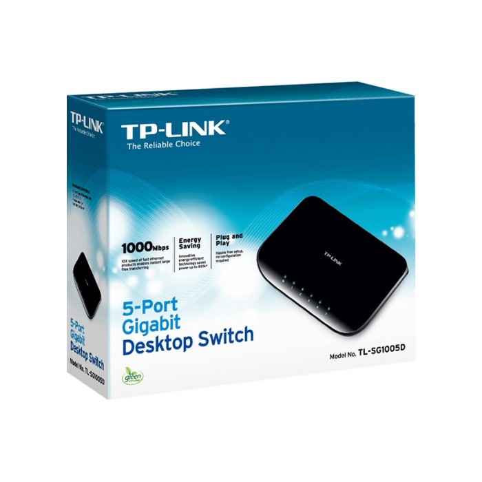 TP Link 5 port network switch gigabit desktop switch
