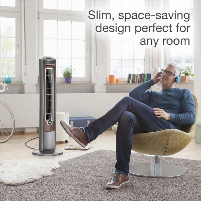 42 inches Lasko Tower Fan Wind Curve has 3-speeds