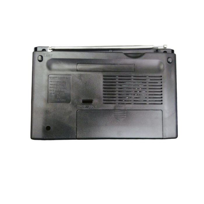 Challenger Small Portable FM Radio back view