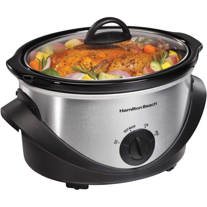 Hamilton Beach 4 Quart Slow Cooker, Silver